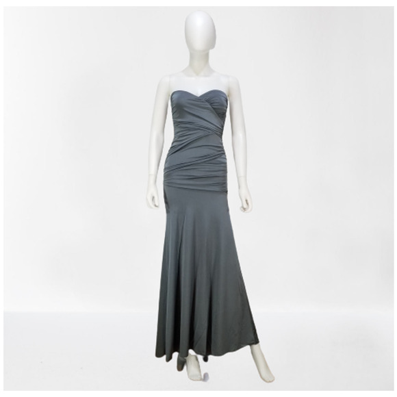 Women's Super Sexy & Fit Gray Bodycon Full Length Maxi Dress, Size: Small, New - Picture 1 of 8